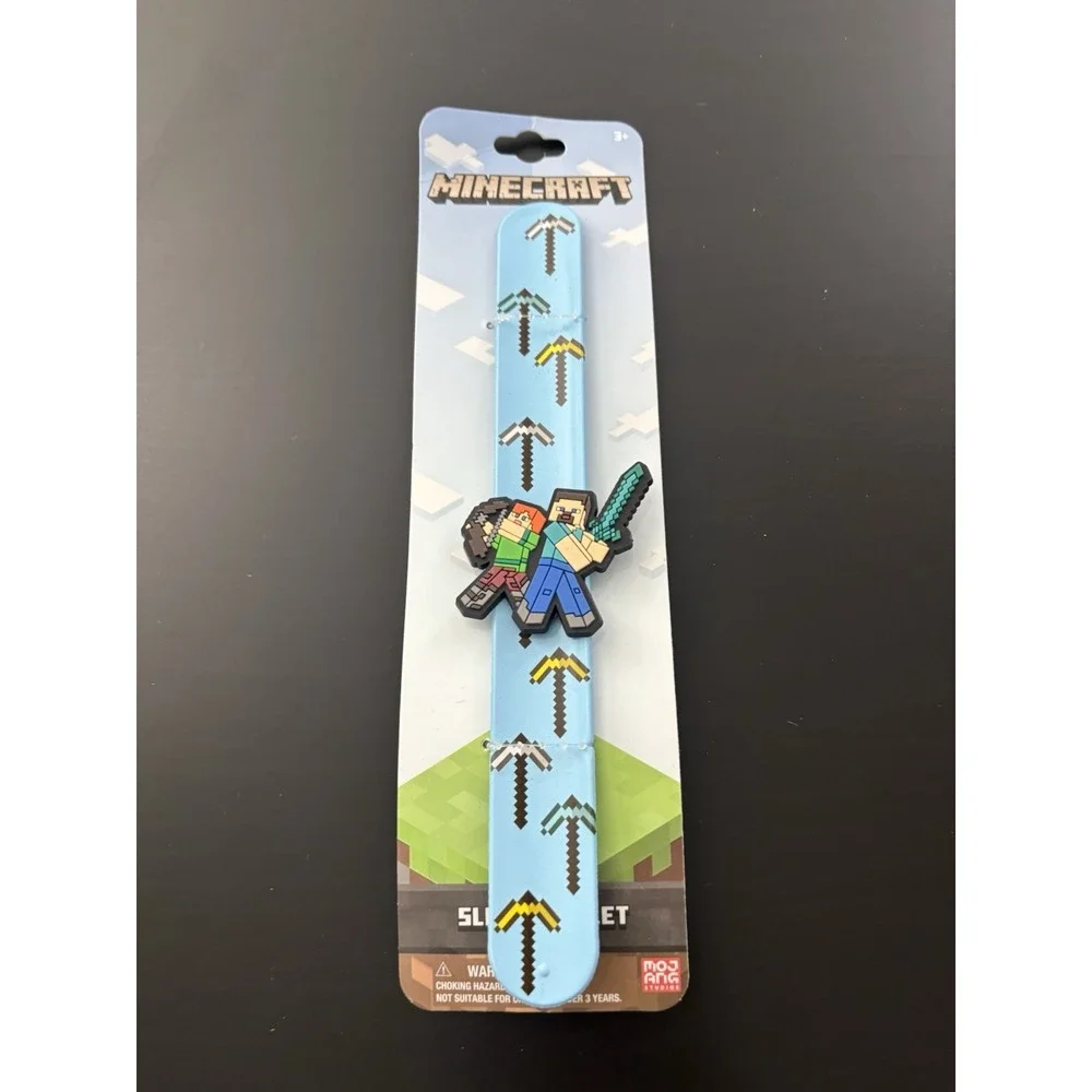Minecraft Slap‎ Bracelet Steve Alex Blue Axe NEW IN PACKAGE